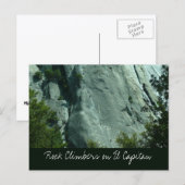 Felsenkletterer an El Capitan Postkarte (Vorne/Hinten)