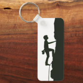 Felsenkletterer Bergsteiger Silhouette Schlüsselanhänger (Vorderseite)