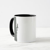 Felsenkletterer Bergsteiger Silhouette Tasse (Vorderseite Links)