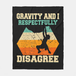 Felsenkletterer Bouldering Vintage Retro Rock Clim Fleecedecke