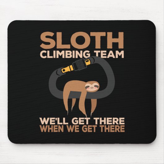 Felsenkletterer Faultier-Kletterteam-Karabiner Mousepad (Vorne)