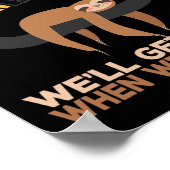 Felsenkletterer Faultier Kletterteam Karabiner Poster (Ecke)