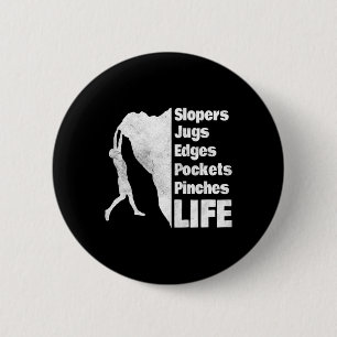 Felsenkletterer - Klettergriffe - Lustiger Felsenk Button