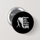 Felsenkletterer - Klettergriffe - Lustiger Felsenk Button (Vorne & Hinten)