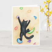 Felsenkletterkatze Karte (Gelbe Blume)