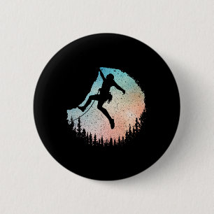 Felsenkletterkunst für Männer Frauen Bergsteiger B Button