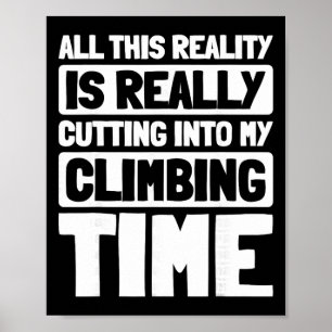 Felsenklettern Berg Bouldering Bergsteiger Kletter Poster