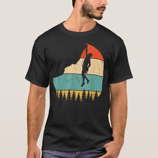 Felsenklettern Bergsteiger Felsenklettern Klettern T-Shirt (Vorderseite)