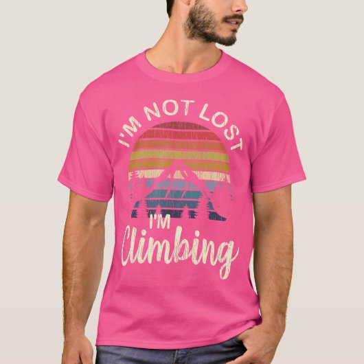 Felsenklettern Bergsteiger Klettern T-Shirt (Vorderseite)