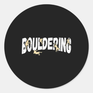 Felsenklettern Bouldering Runder Aufkleber