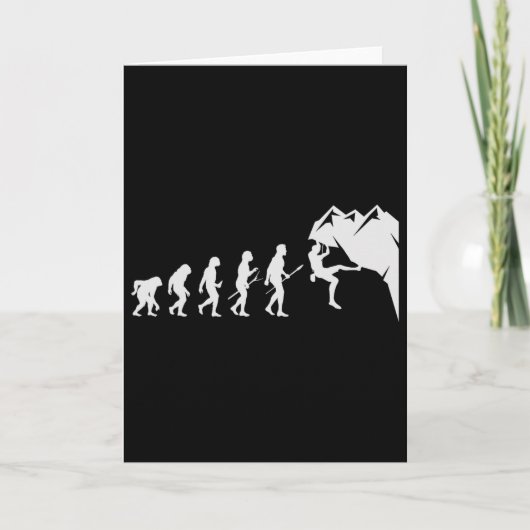 Felsenklettern - Für Kletterer Lustige Evolution Karte (Vorderseite)