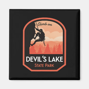 Felsenklettern im Devils Lake State Park Magnet