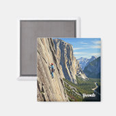 Felsenklettern im Yosemite-Nationalpark Magnet (Vorderseite/Rückseite)