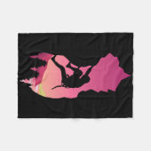 Felsenklettern Kletterer Bouldering Abenteuer Sonn Fleecedecke (Vorderseite (Horizontal))
