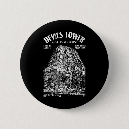 Felsenklettern Kletterer Devils Tower Bear Lodge K Button (Vorderseite)