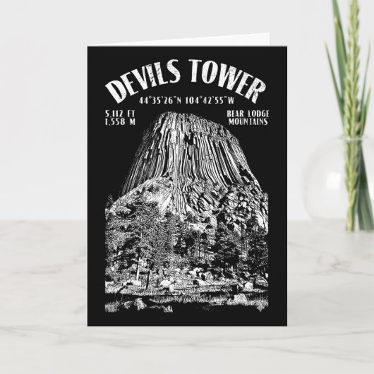 Felsenklettern Kletterer Devils Tower Bear Lodge K Karte (Vorderseite)
