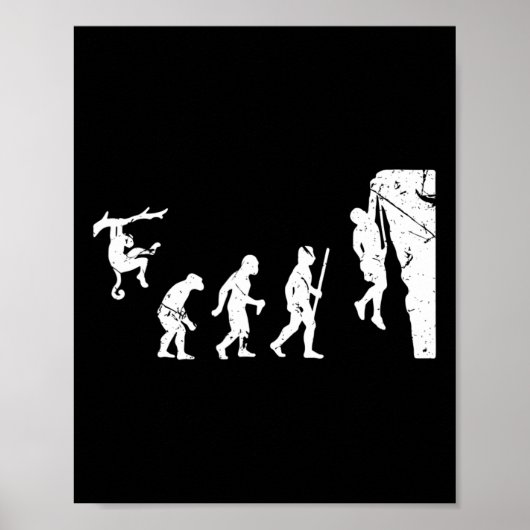 Felsenklettern Kletterer Evolution Bouldern  Poster (Vorne)