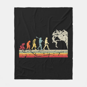 Felsenklettern Menschliche Evolution Vintage-Klett Fleecedecke