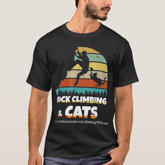 Felsenklettern mit Katzen vintage T-Shirt (Vorderseite)