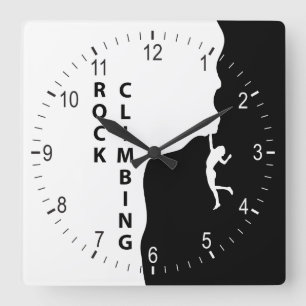 Felsenklettern Quadratische Wanduhr