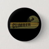 Felsenklettern Vintage-Kletterer Button (Vorderseite)