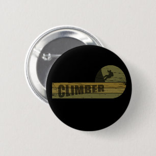 Felsenklettern Vintage-Kletterer Button