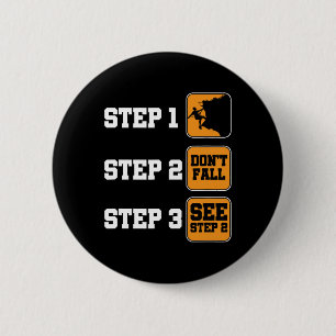 Felsenkletterstufen Bergwandern Camping Natur Button