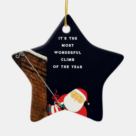 Felsenkletterurlaub Geschenk Keramik Ornament (Vorne)