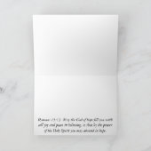 Felsenküste "Gebet für euch" Grußkarte Karte (Innenseite)