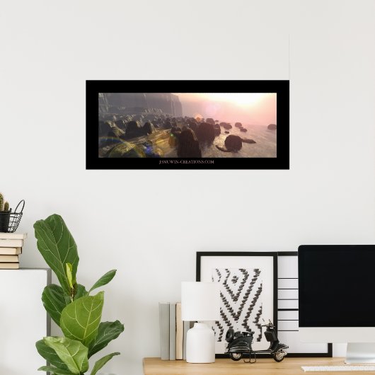 Felsenküste Poster (Heimbüro)