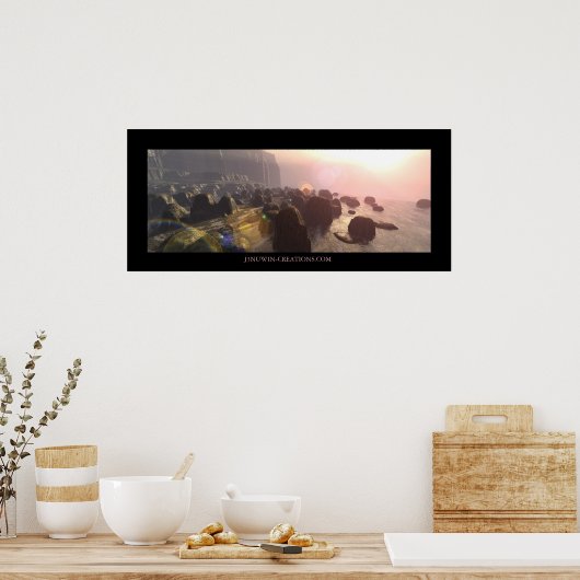 Felsenküste Poster (Küche)