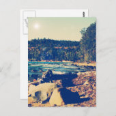 Felsenküsten des Lake Superior Postkarte (Vorne/Hinten)