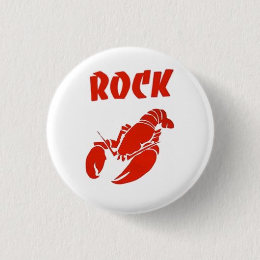 Felsenlanguste Button (Vorderseite)