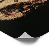 Felsenmalerei einer springenden Kuh Poster (Ecke)