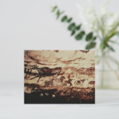 Felsenmalerei einer springenden Kuh Postkarte (Stehend Vorderseite)