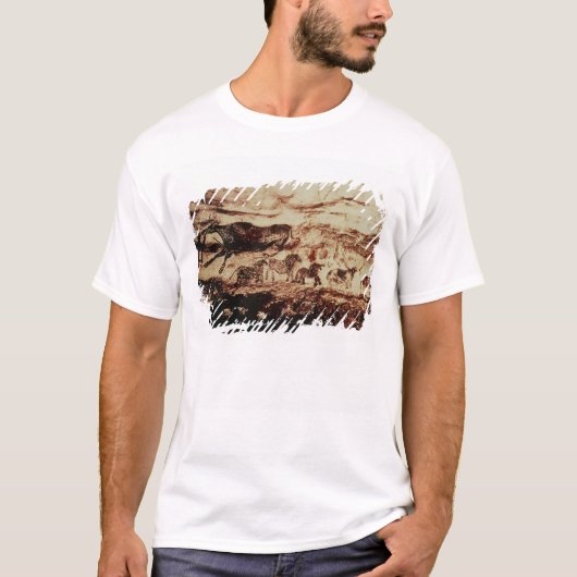 Felsenmalerei einer Springenkuh T-Shirt (Vorderseite)