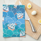 Felsenmeer-Muster Geschirrtuch (Viertel Falte)