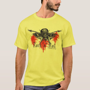 Felsenmusikschädel und T - Shirt der grafischen