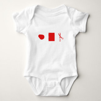 Felsenpapierscheren für Baby Strampler