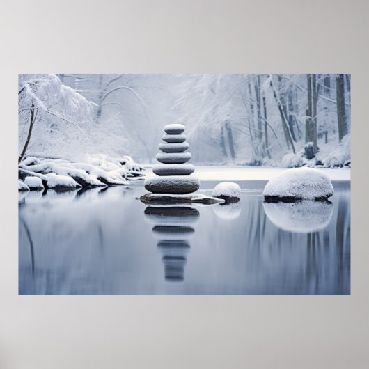 Felsenpfahlwald Ruhe Friedlich Poster (Vorne)