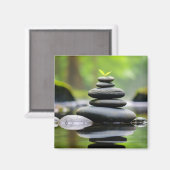 Felsenpflaster Wasser Ruhe Friedlich Magnet (Vorderseite/Rückseite)