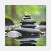 Felsenpflaster Wasser Ruhe Friedlich Magnet (Vorne)