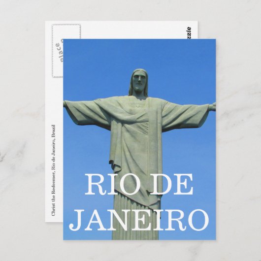 Felsenstatue Postkarte (Vorne/Hinten)