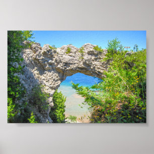 Felsentor auf Mackinac Island, Michigan Poster