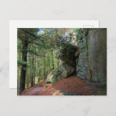 Felsenwand und Wälder auf dem Burggraben Postkarte (Vorne/Hinten)