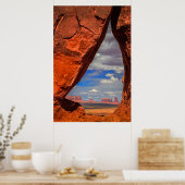 Felsfenster zum Monument Valley, AZ Poster (Küche)