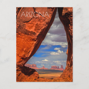 Felsfenster zum Monument Valley, AZ Postkarte