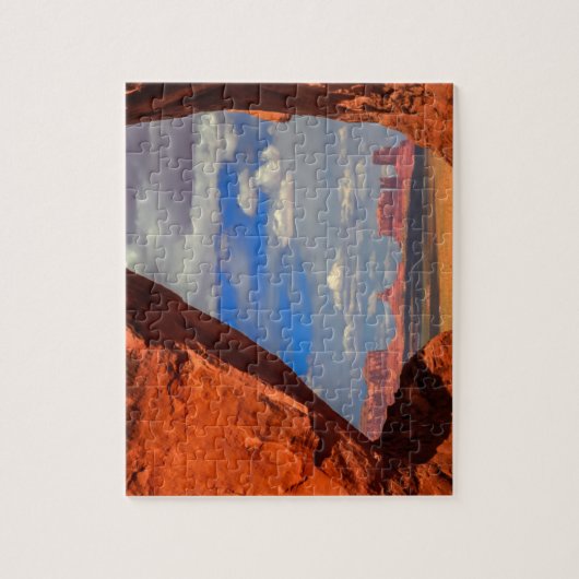 Felsfenster zum Monument Valley, AZ Puzzle (Vertikal)