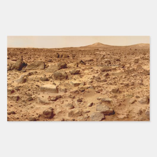Felsfläche der Mars Rechteckiger Aufkleber (Vorderseite)