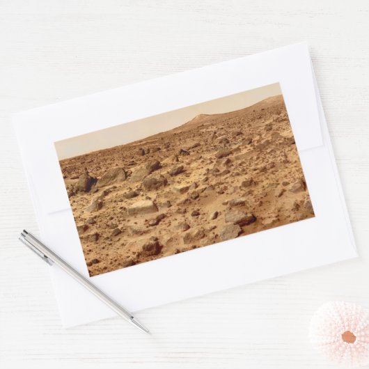 Felsfläche der Mars Rechteckiger Aufkleber (Umschlag)